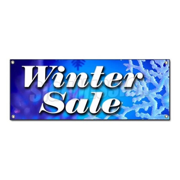 Signmission WINTER SALE BANNER SIGN store clearance signs discount 50% save big B-Winter Sale - main
